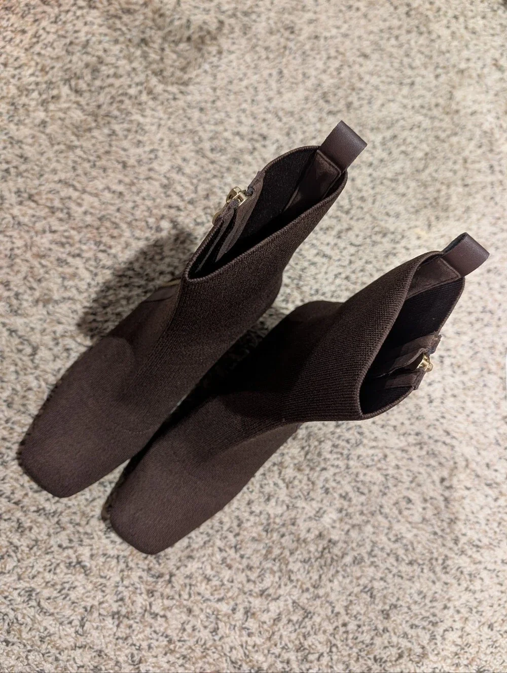 Vivaia EUC Wedge Boots in Chocolate Brown